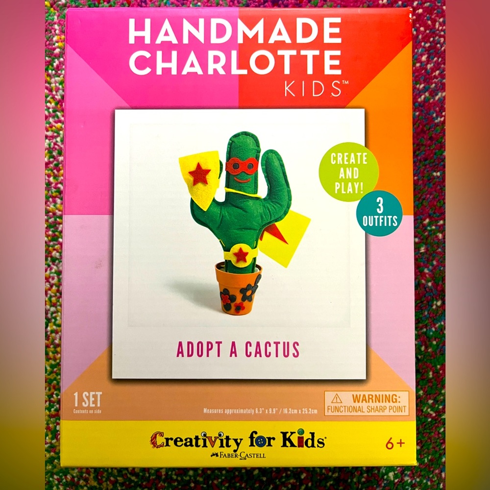 Kids craft kit by Creativity for Kids Adopt a Cactus felt craft activity NIB